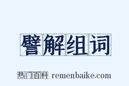 譬解组词是什么意思的图片